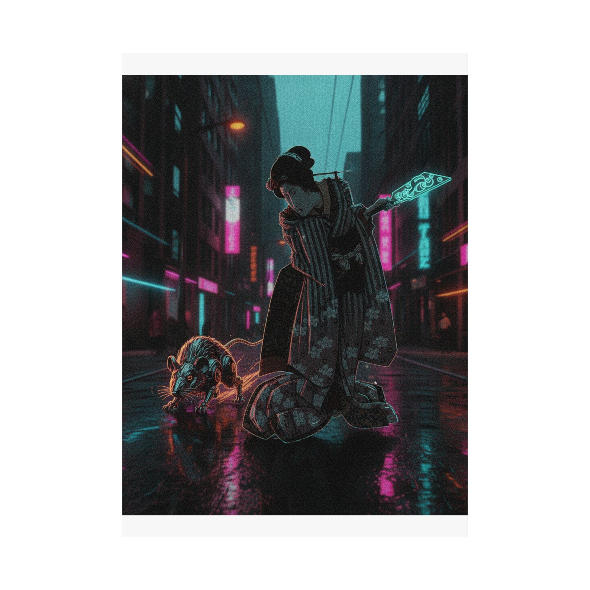 Fast Furious — New Year Greeting Card For "Rat" Year — Matte Poster