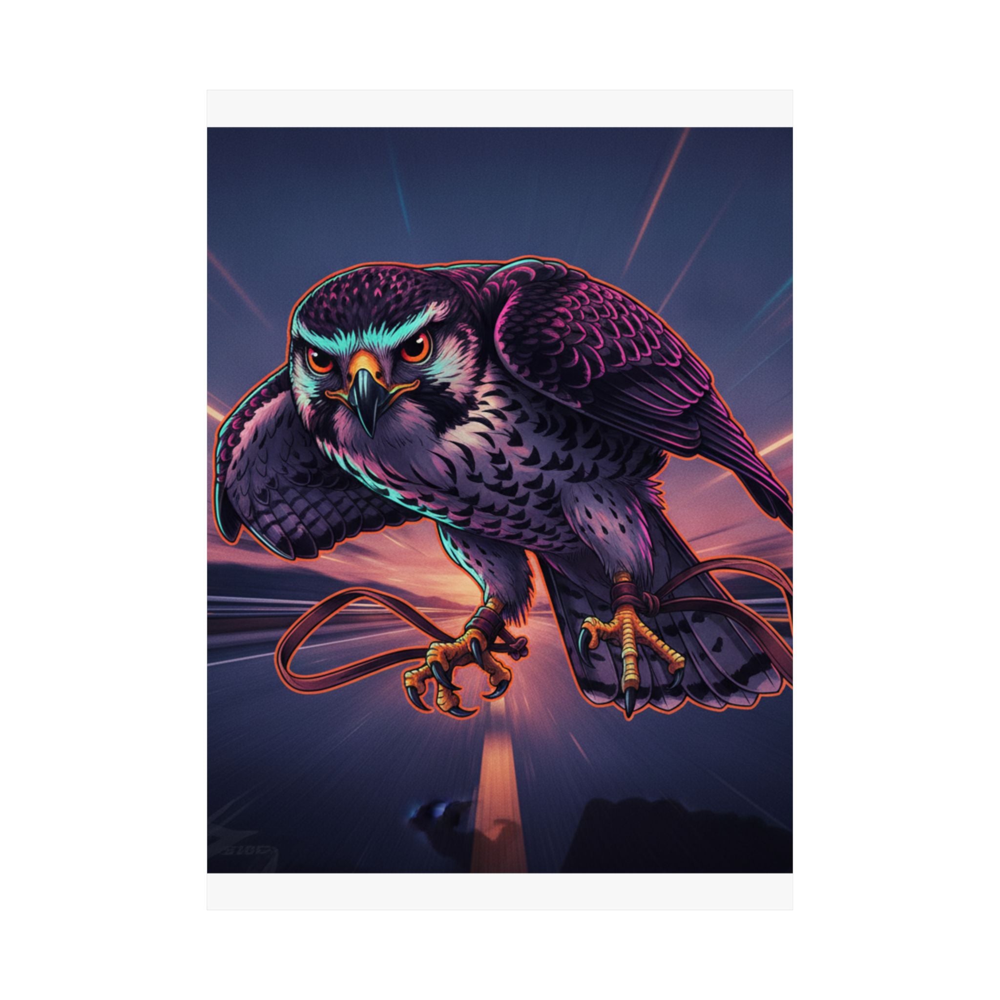 Fast Furious — Hawk Tied To Perch — Matte Poster