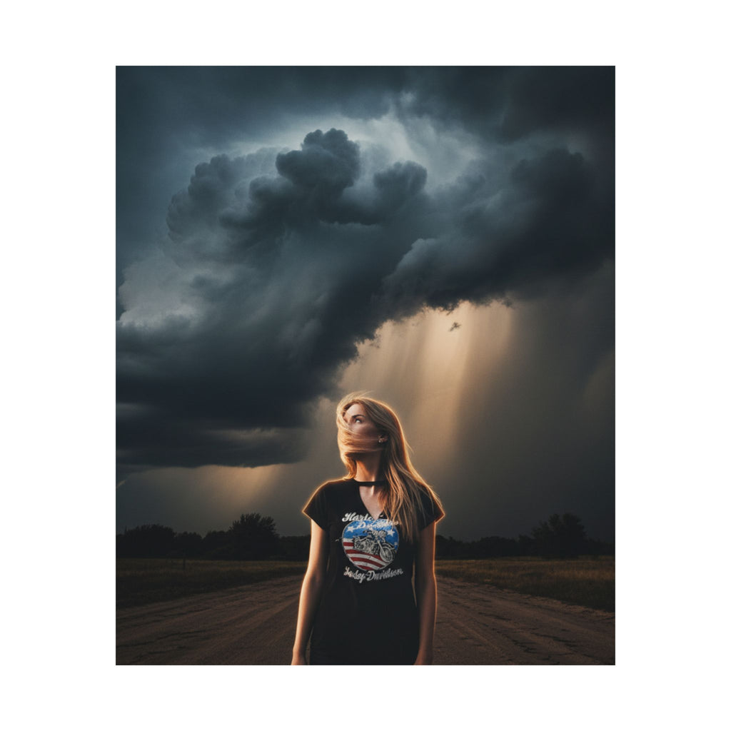 Dramatic Storm — Person — Matte Poster