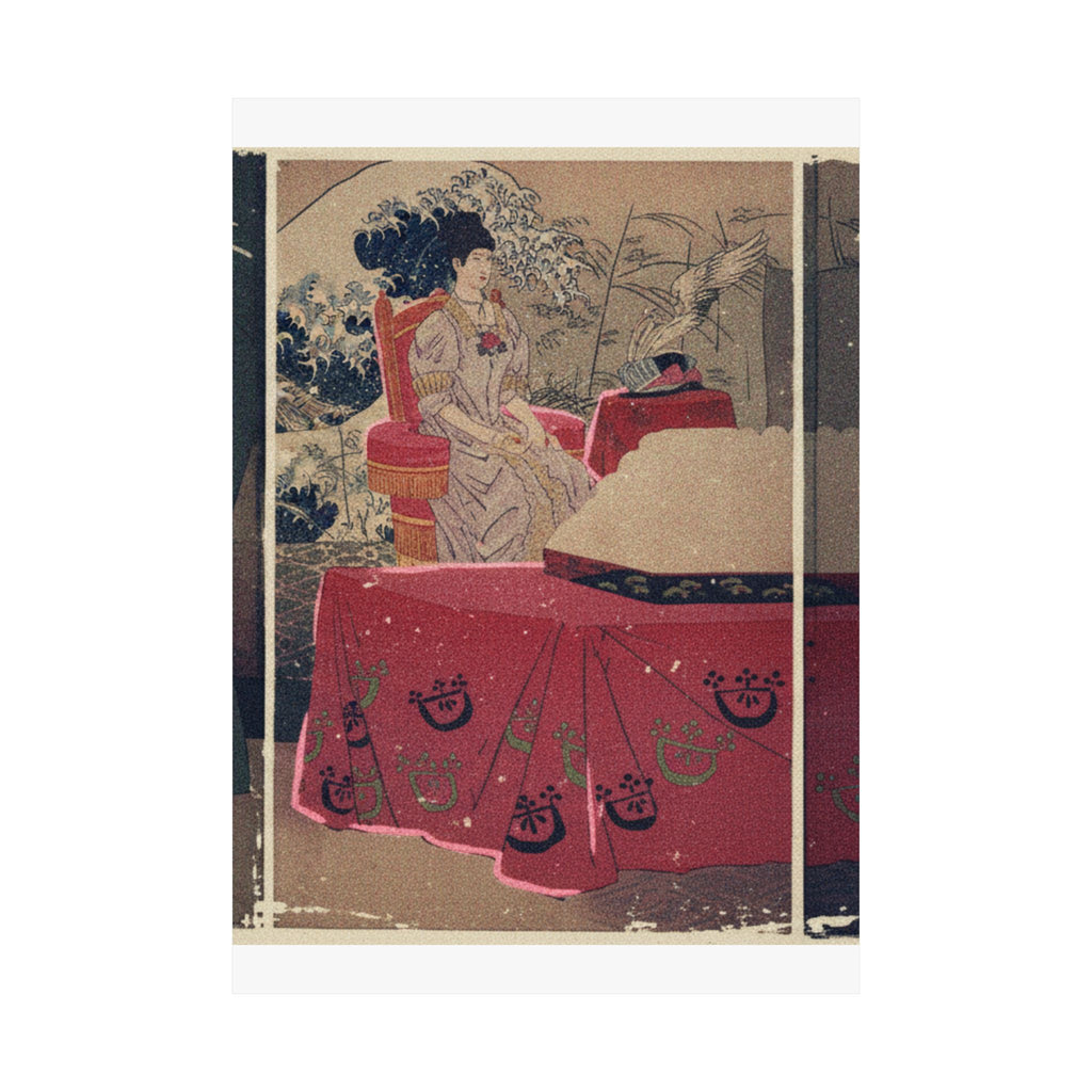 Japanese Street — Illustration Of The  Empress Visiting The General Staff Headquarters [To Present — Matte Poster