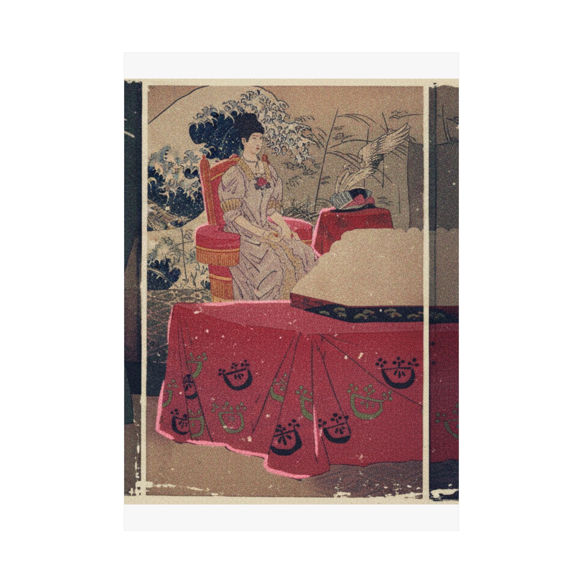 Japanese Street — Illustration Of The  Empress Visiting The General Staff Headquarters [To Present — Matte Poster