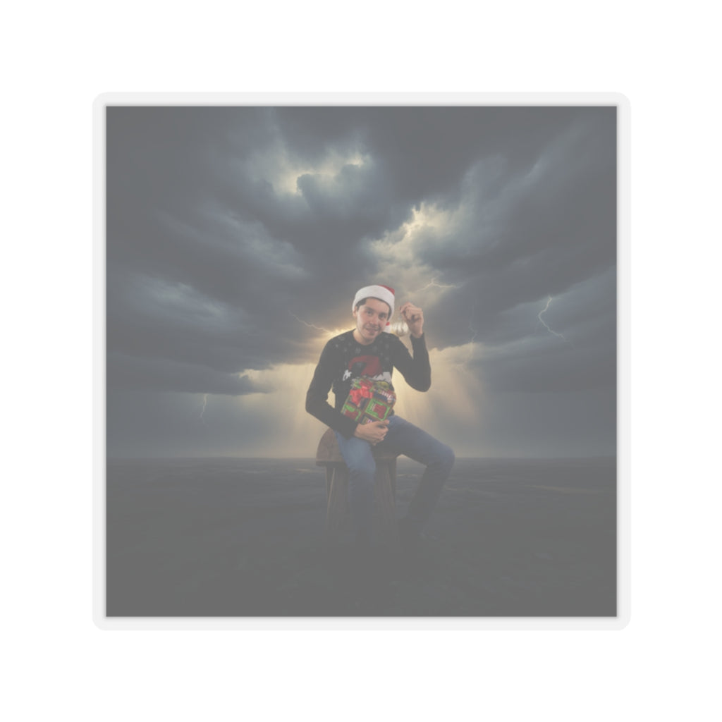 Dramatic Storm — Person — Kiss-Cut Sticker