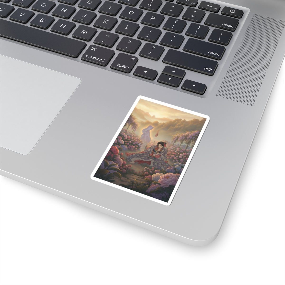 Scenic Nature — Toriyama Akinari Terutada With Ghost; (The Lavender Chapter) — Kiss-Cut Sticker
