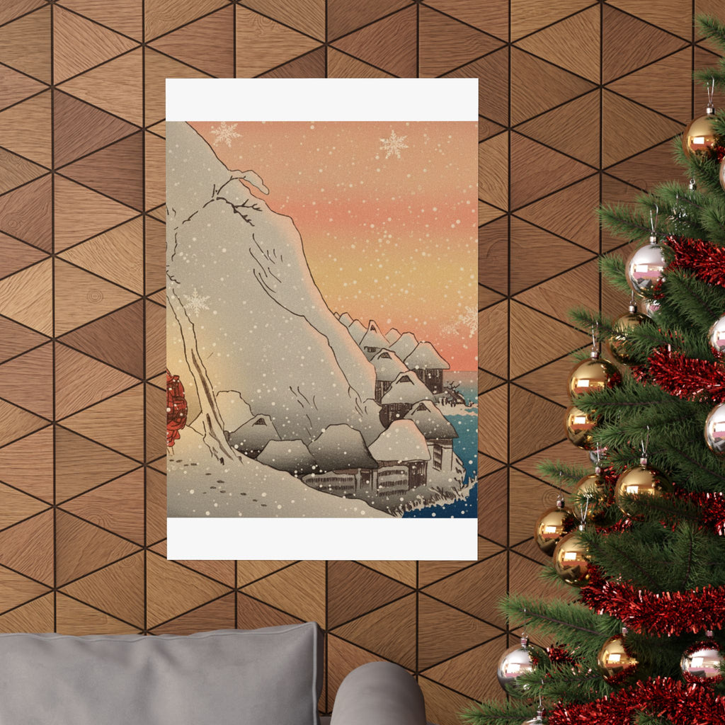 Southern Sunset — Nichiren In Snow At Tsukahara, Sodo Province — Matte Poster