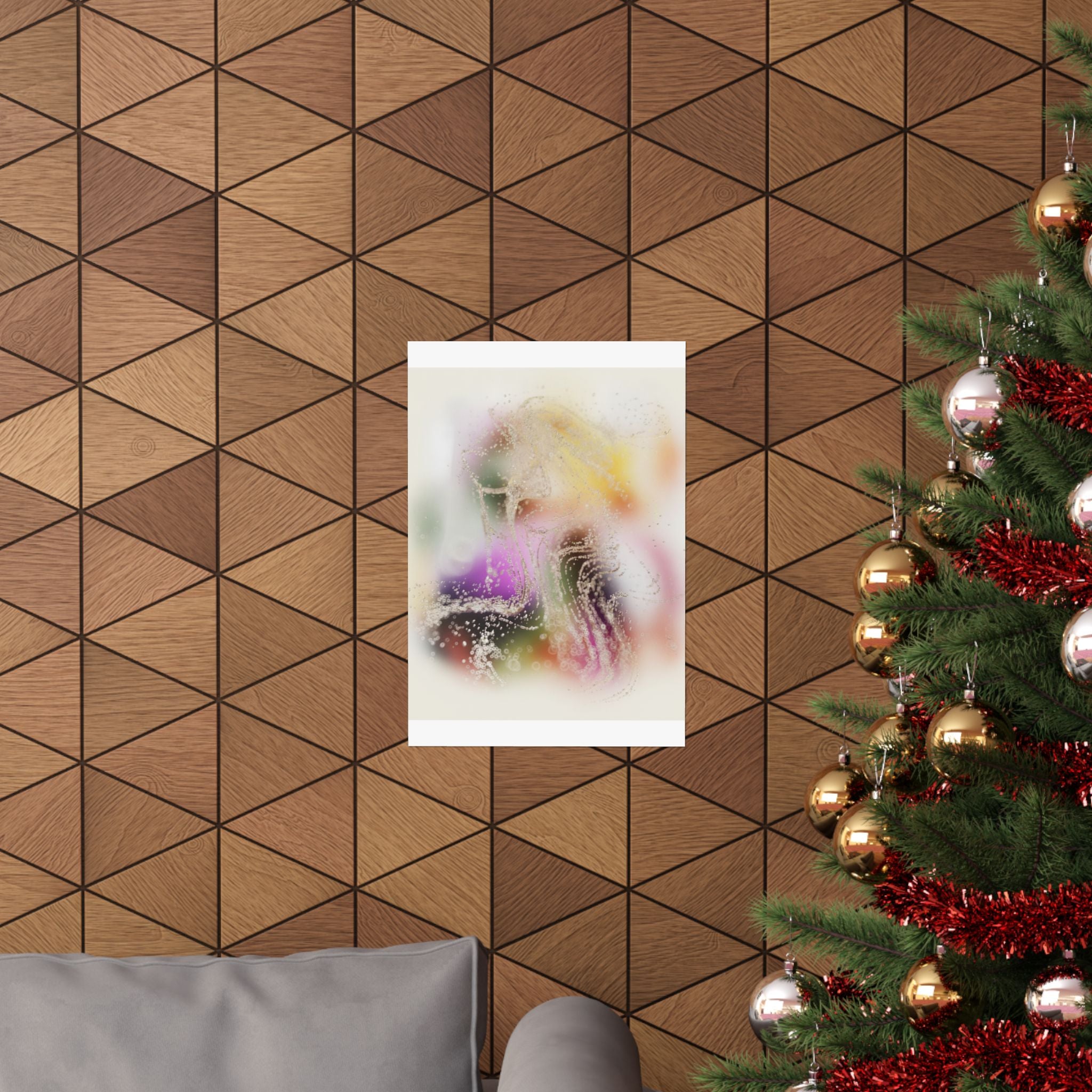 Dreamy Blurred Colour Cloud Abstract Art Poster
