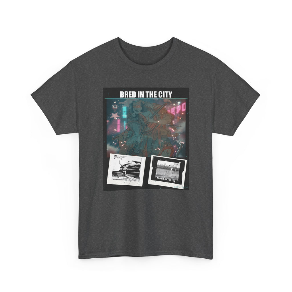 BRED IN THE CITY Neon Night Photo Collage Graphic Tee