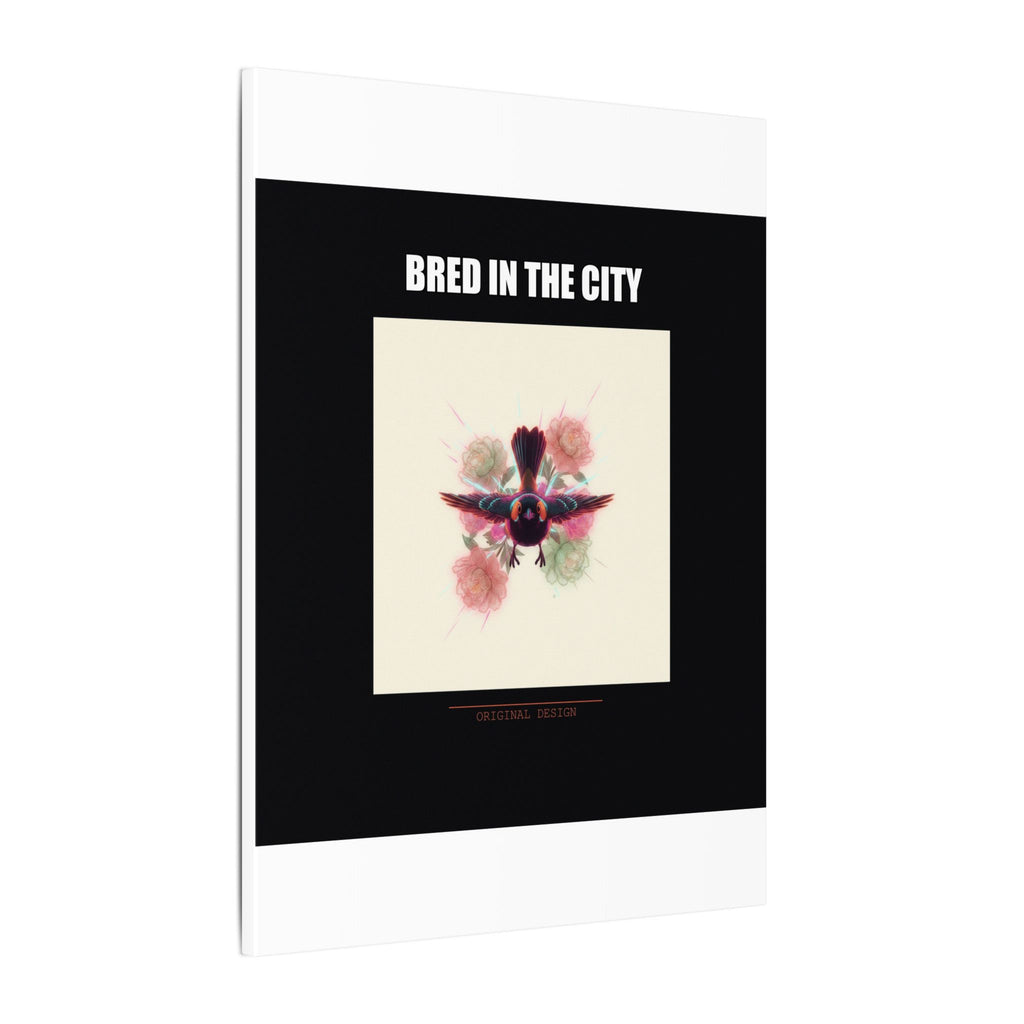 BRED IN THE CITY Flying Bird & Roses Matte Canvas