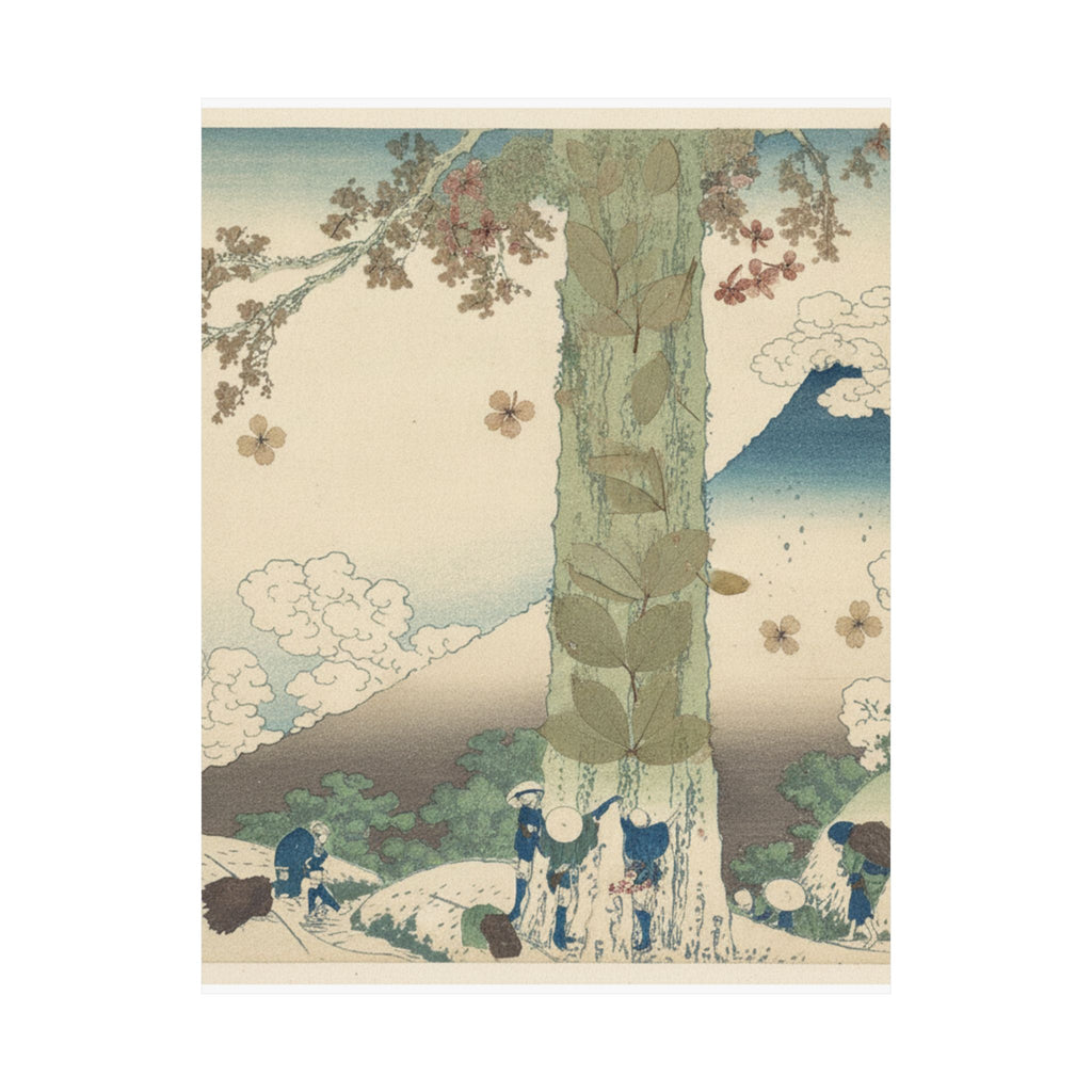 Botanical — Mishima Pass In Kai Province (Kōshū Mishima Goe), From The Series Thirty-Six Vie — Matte Poster