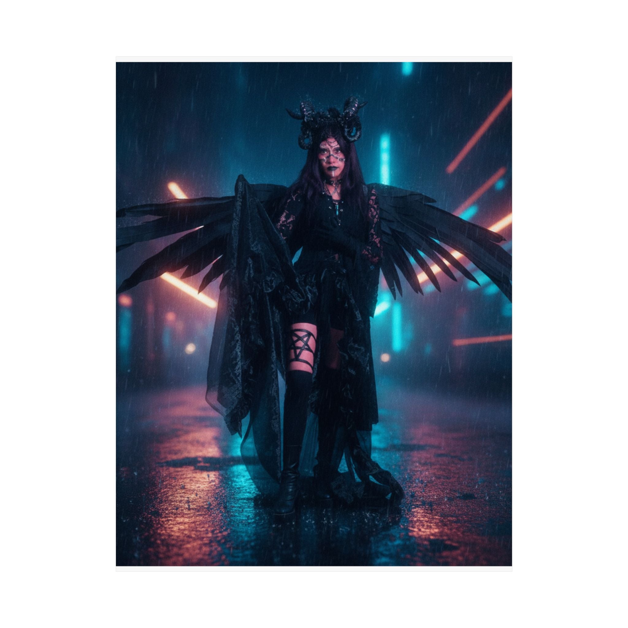 Neon Noir — Person — Matte Poster