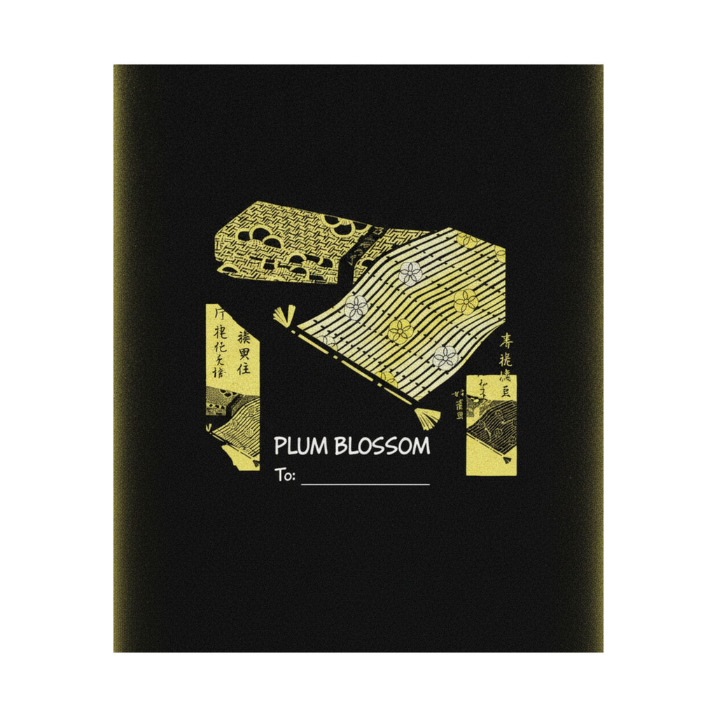 Streetwear Collage — Pattern Of Plum Blossom — Matte Poster