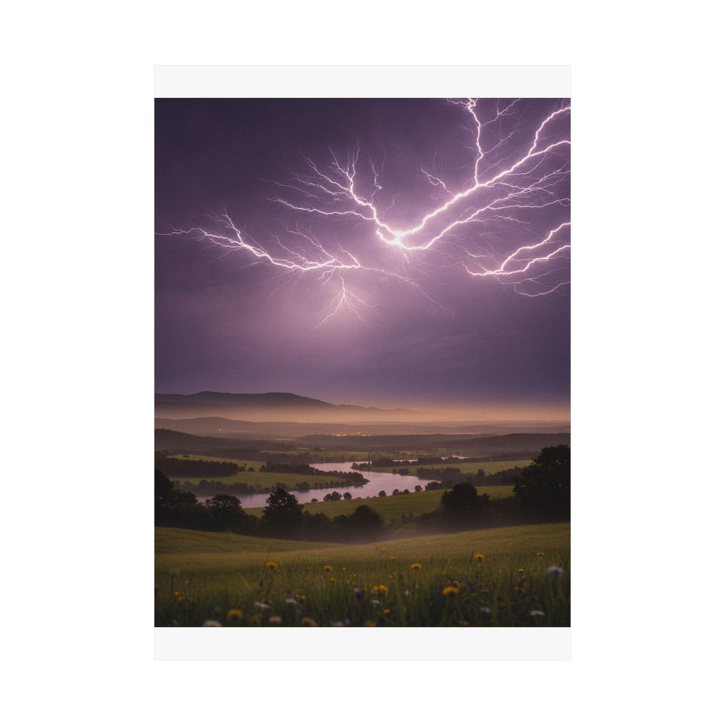 Scenic Nature — Lightning — Matte Poster