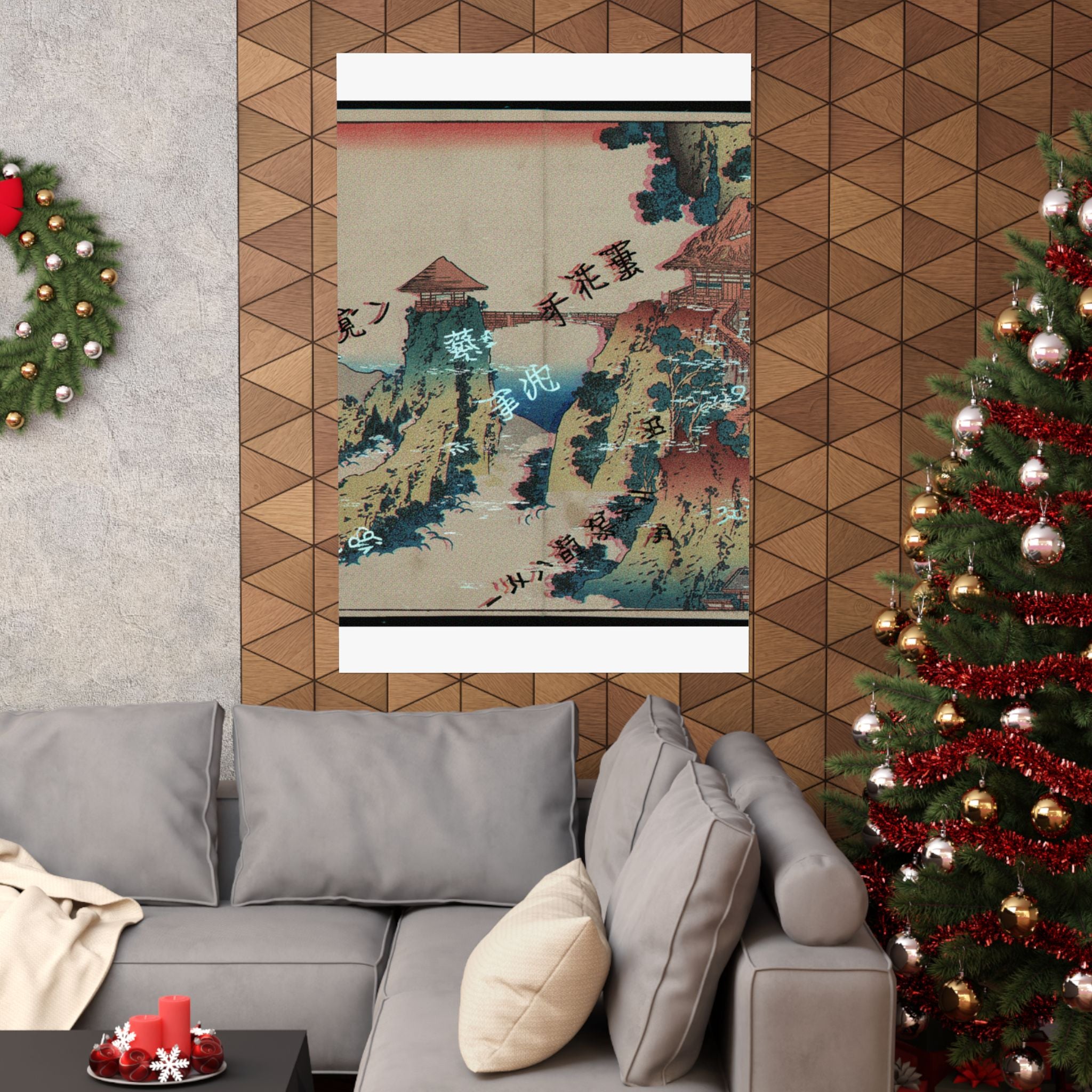 Glitch Culture — The Hanging-Cloud Bridge At Mount Gyōdō Near Ashikaga (Ashikaga Gyōdōzan Kumo No — Matte Poster