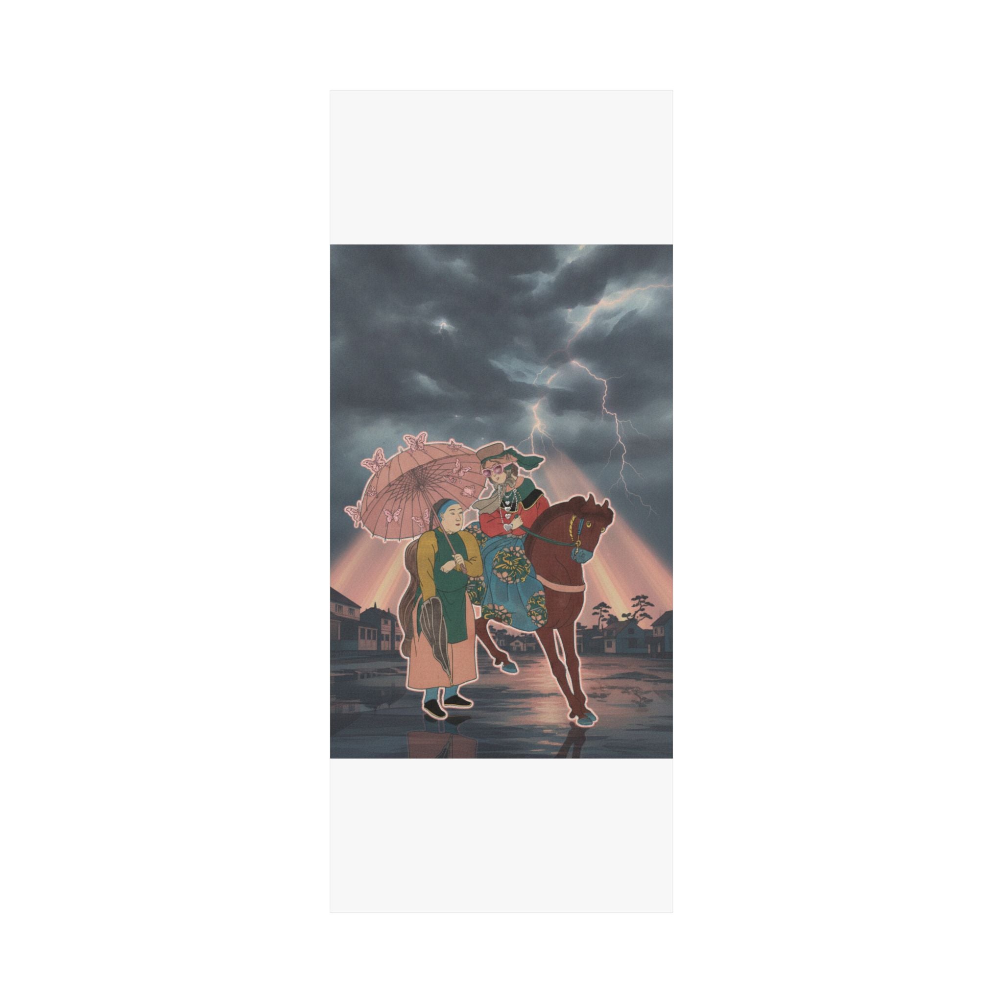 Dramatic Storm — An English Woman With A Chinese Servant In The Foreign District, From The Series — Matte Poster