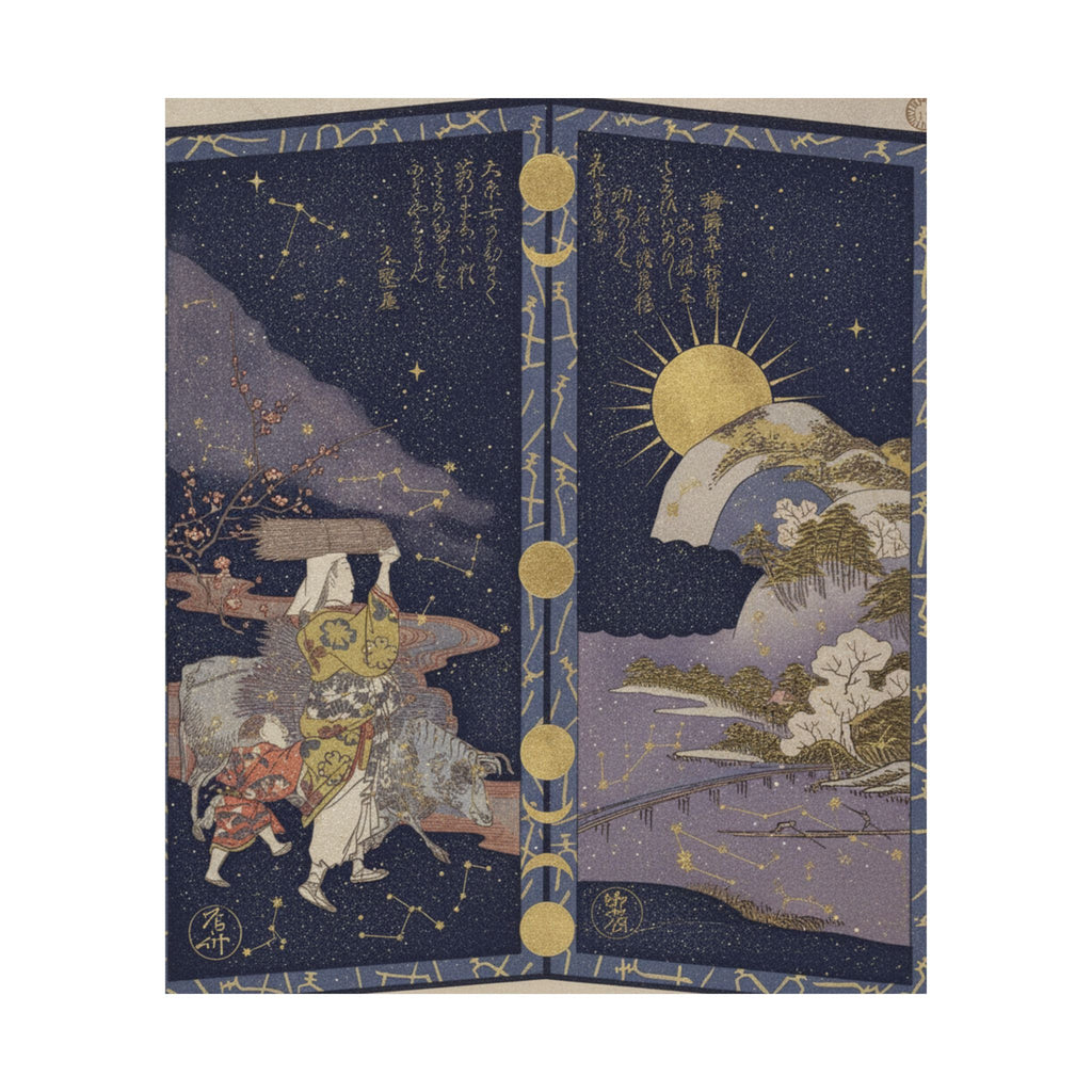 Celestial — Surimono In Shape Of Small Twofold Screen — Matte Poster