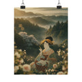 Scenic Nature — Courtesan With Book And Hair-Pin — Matte Poster