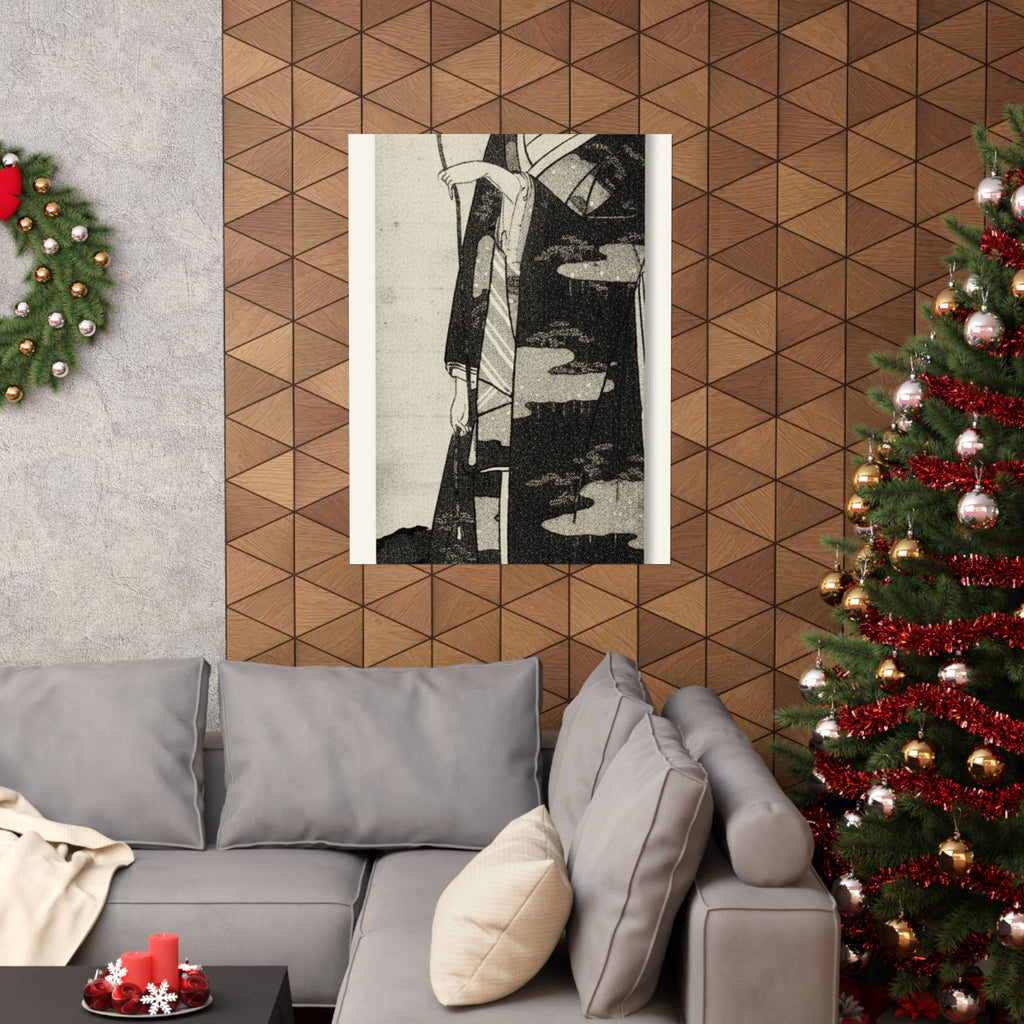 Ecommerce Main — A Woman Playing With A Monkey Which Has Climbed A Tree — Matte Poster