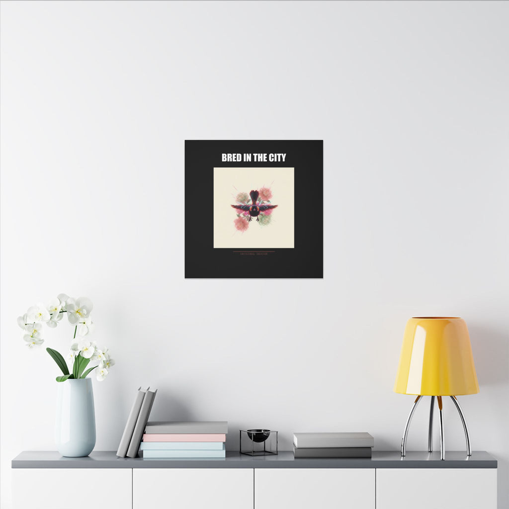 BRED IN THE CITY Flying Bird & Roses Matte Canvas