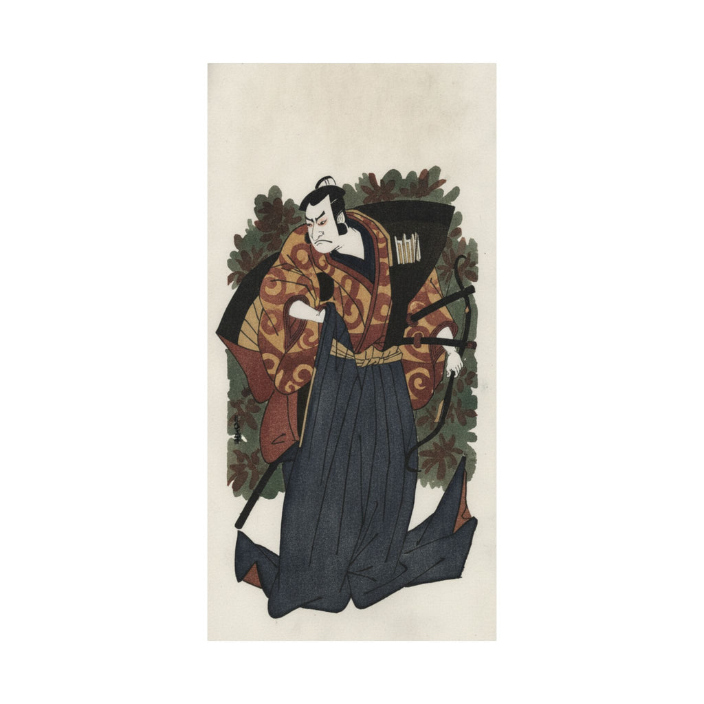Watercolor — The First Nakamura Nakazo As A Man Of High Rank Attired In Naga-Bakama — Matte Poster