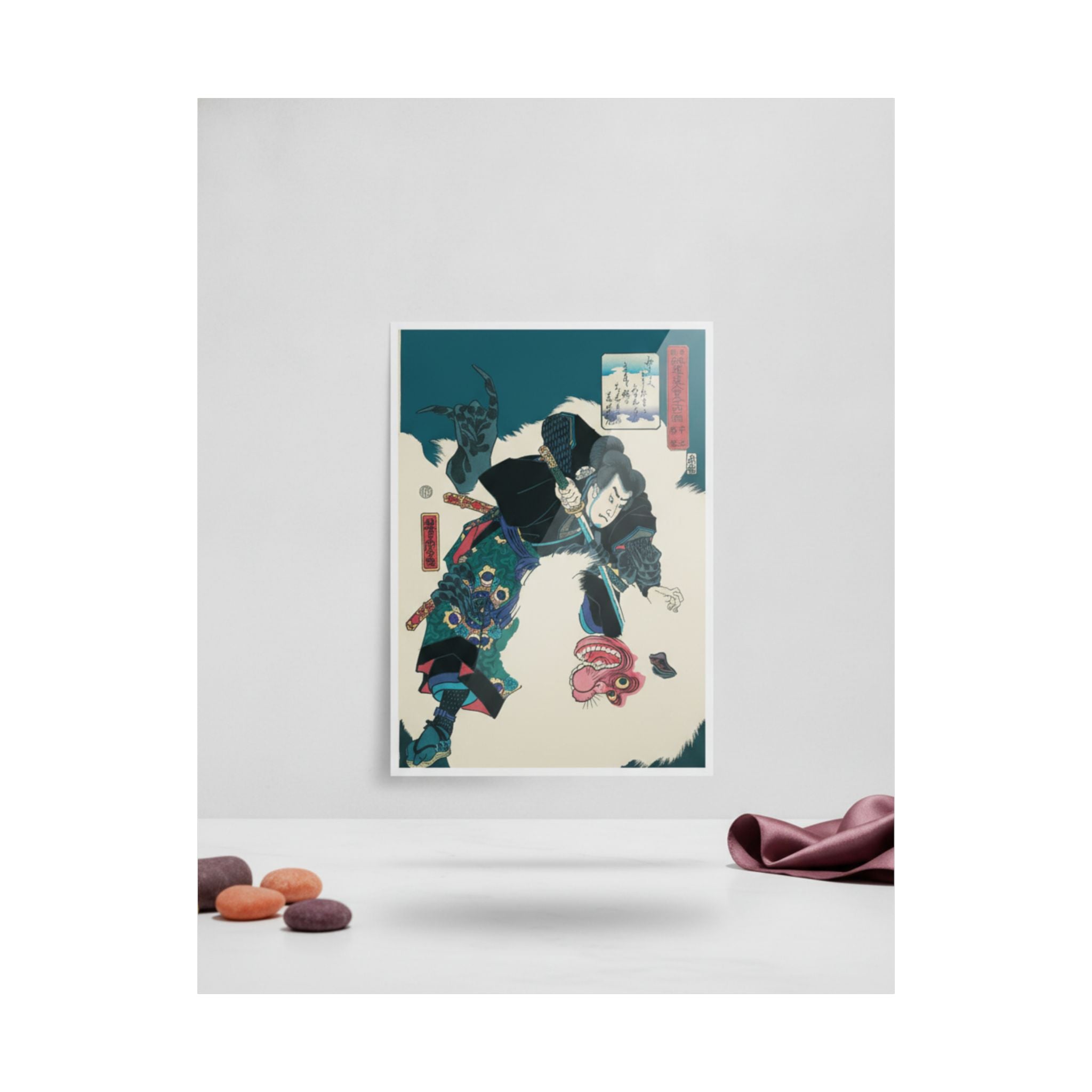 Product Marketing — The Warrior Slaying The Giant White Hihi — Matte Poster
