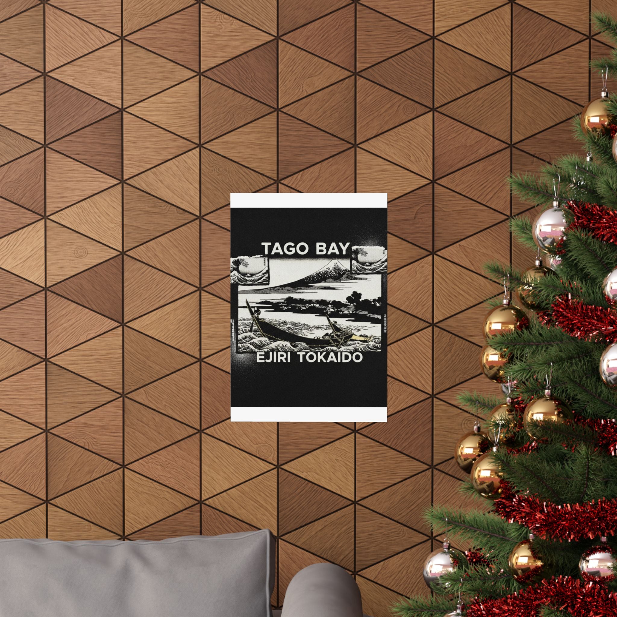 Streetwear Collage — Tago Bay Near Ejiri On The Tōkaidō (Tōkaidō Ejiri Tago No Ura Ryaku Zu), From Th — Matte Poster