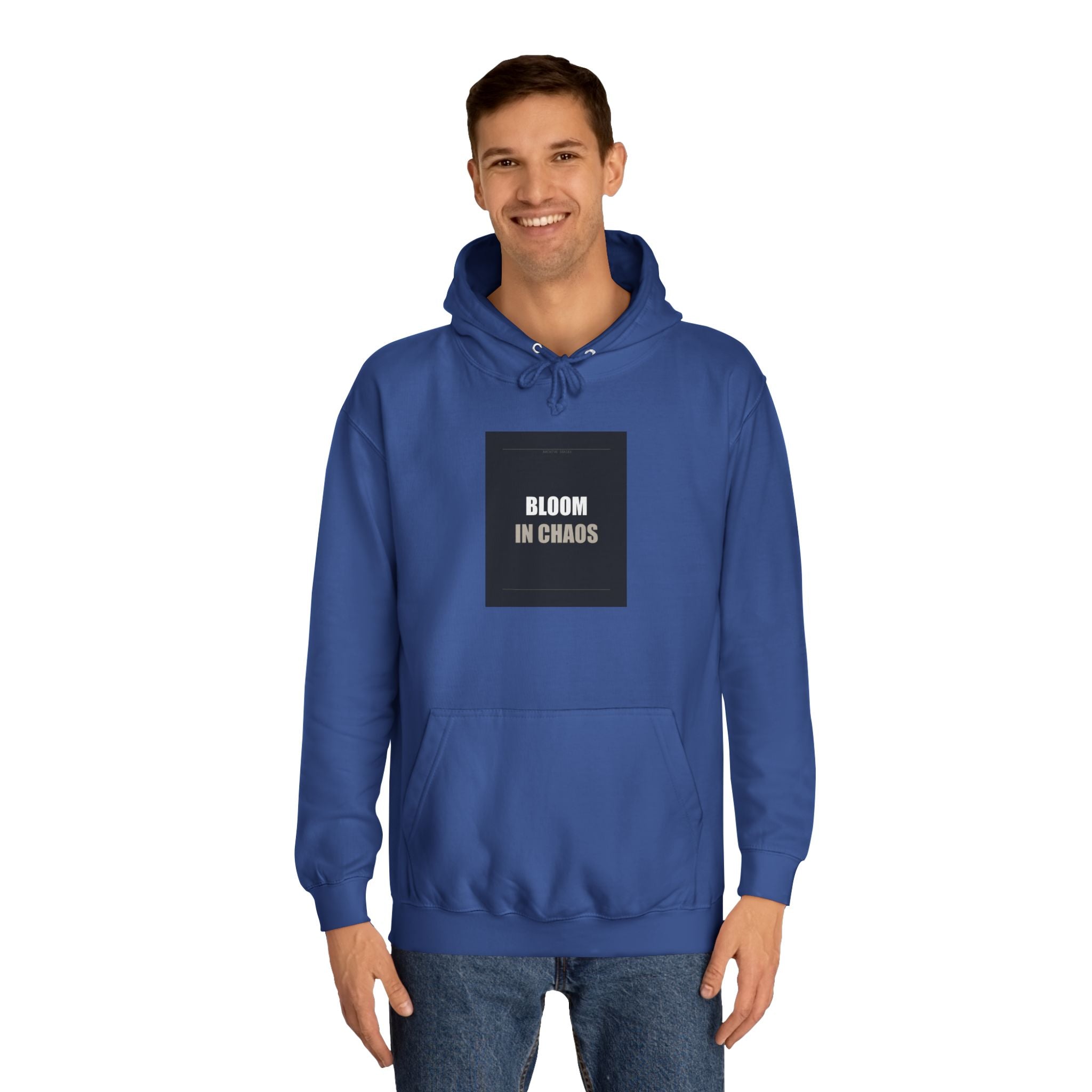 Bloom In Chaos Bold Typography Statement Hoodie