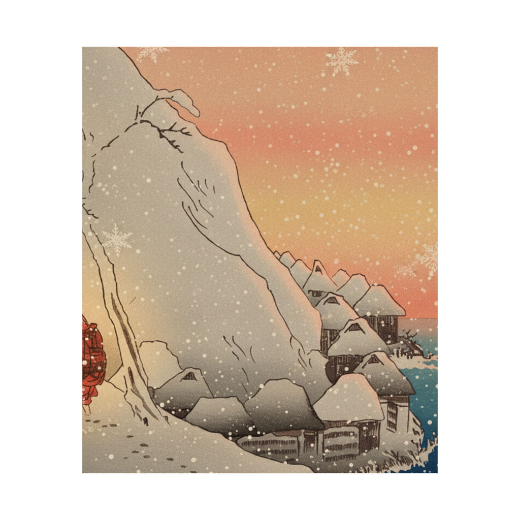 Southern Sunset — Nichiren In Snow At Tsukahara, Sodo Province — Matte Poster