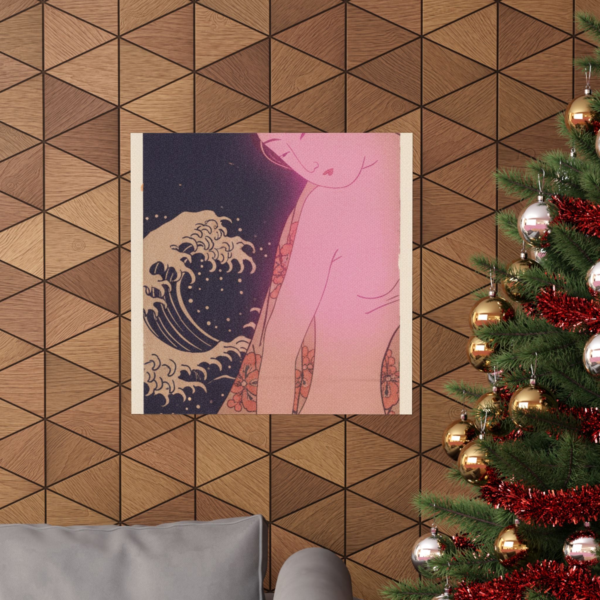 Japanese Street — Lady On Way To The Bath — Matte Poster