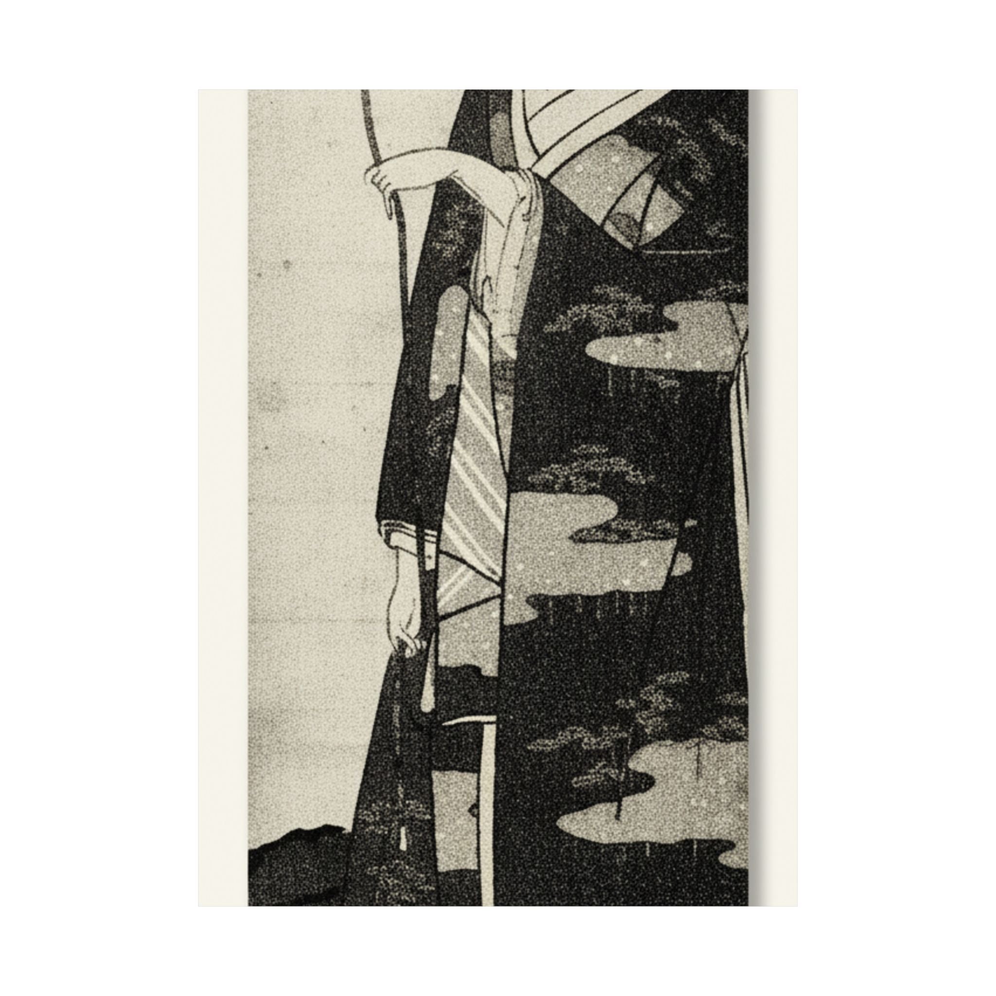 Ecommerce Main — A Woman Playing With A Monkey Which Has Climbed A Tree — Matte Poster