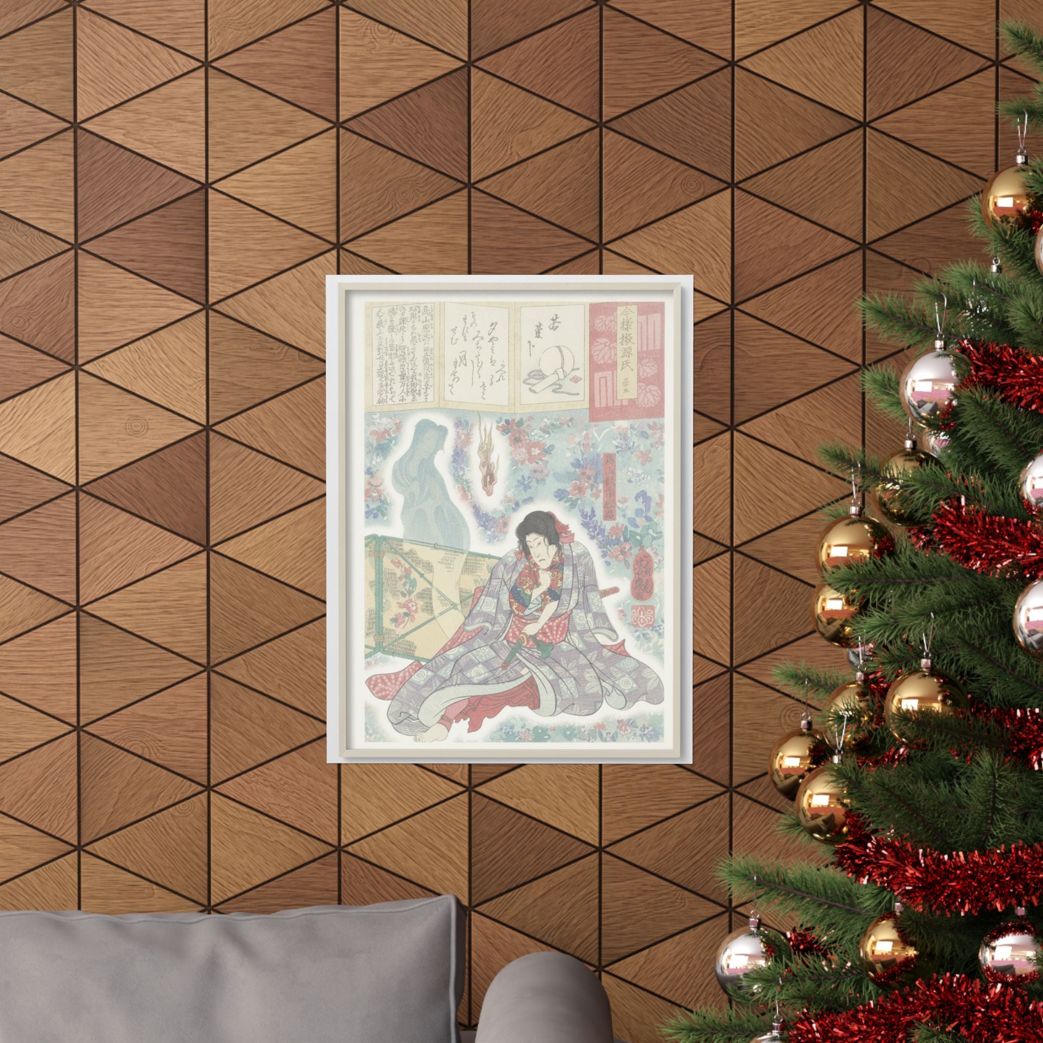 Watercolor — Toriyama Akinari Terutada With Ghost; (The Lavender Chapter) — Matte Poster
