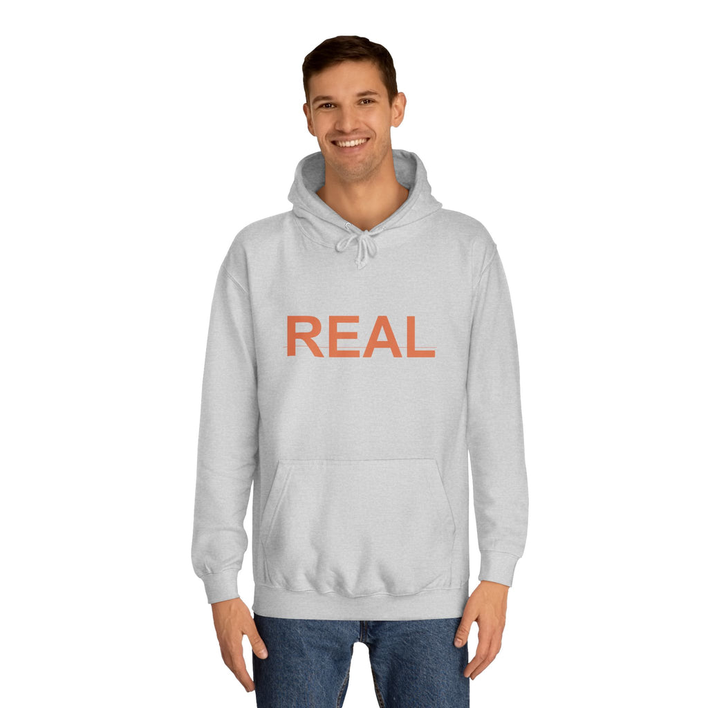 REAL Bold Burnt-Orange Minimal Typography Hoodie