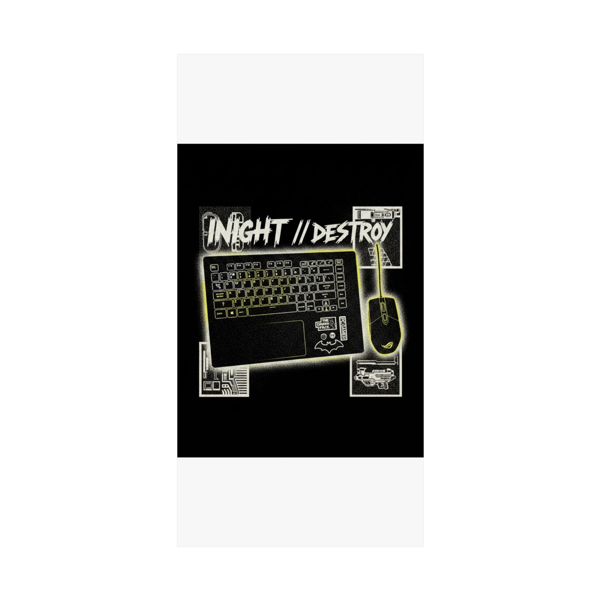 Streetwear Collage — Keyboard — Matte Poster