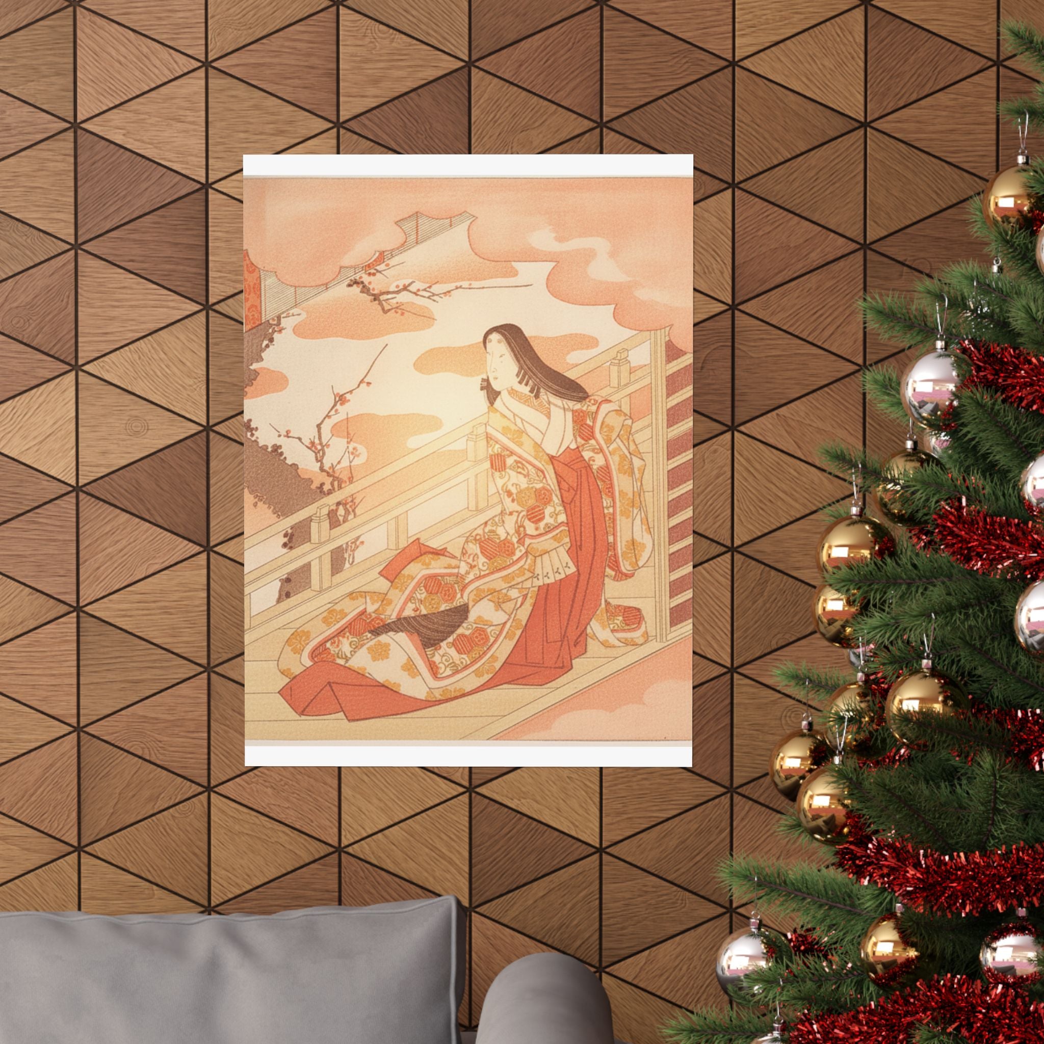 Southern Sunset — Court Lady Praising The Plum Blossom — Matte Poster