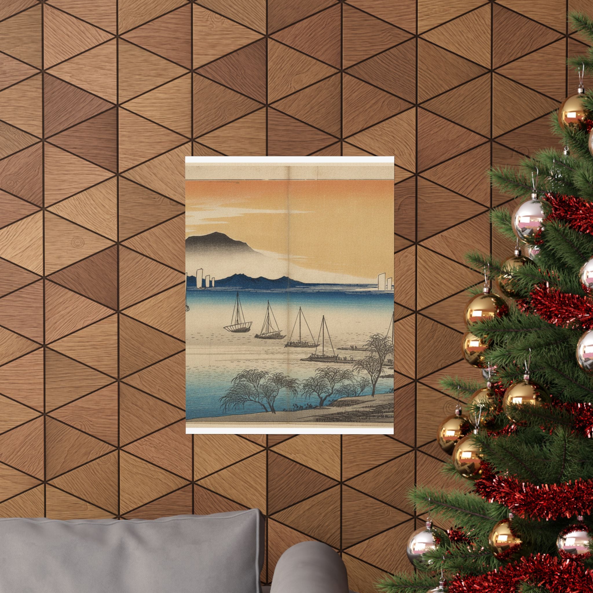 Affirmation — Sailing Boats Returning To Yabase, Lake Biwa — Matte Poster