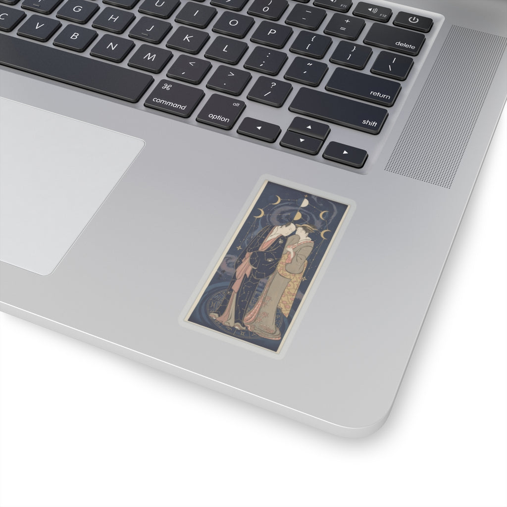 Celestial — Ichikawa Yaozo Iii With A Lady — Kiss-Cut Sticker