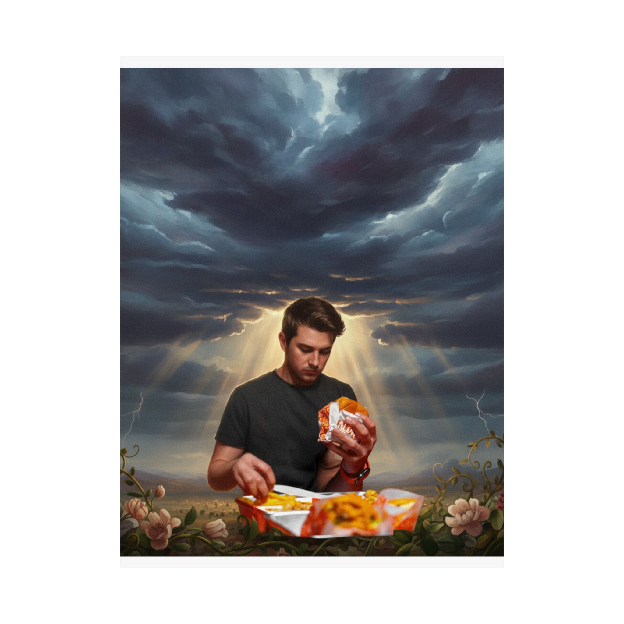 Dramatic Storm — Person — Matte Poster