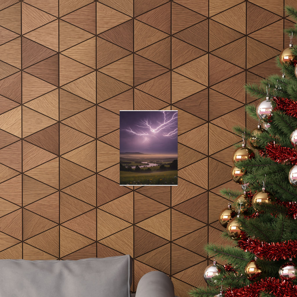 Scenic Nature — Lightning — Matte Poster