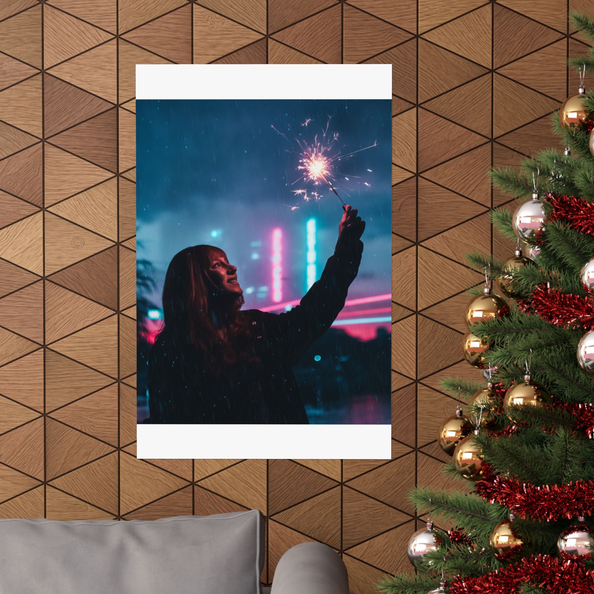Neon Noir — Person — Matte Poster