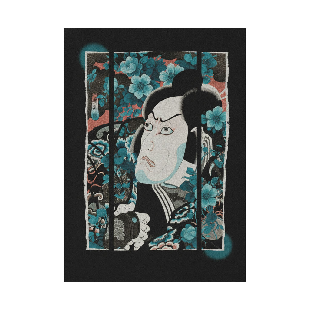 Streetwear Collage — Kabuki Actor Ichikawa Ebizō V As Kumagai Jirō Naozane — Matte Poster
