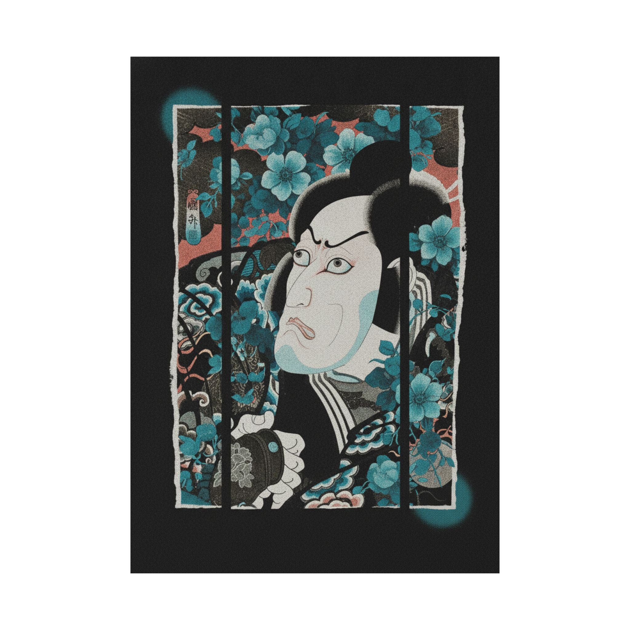 Streetwear Collage — Kabuki Actor Ichikawa Ebizō V As Kumagai Jirō Naozane — Matte Poster