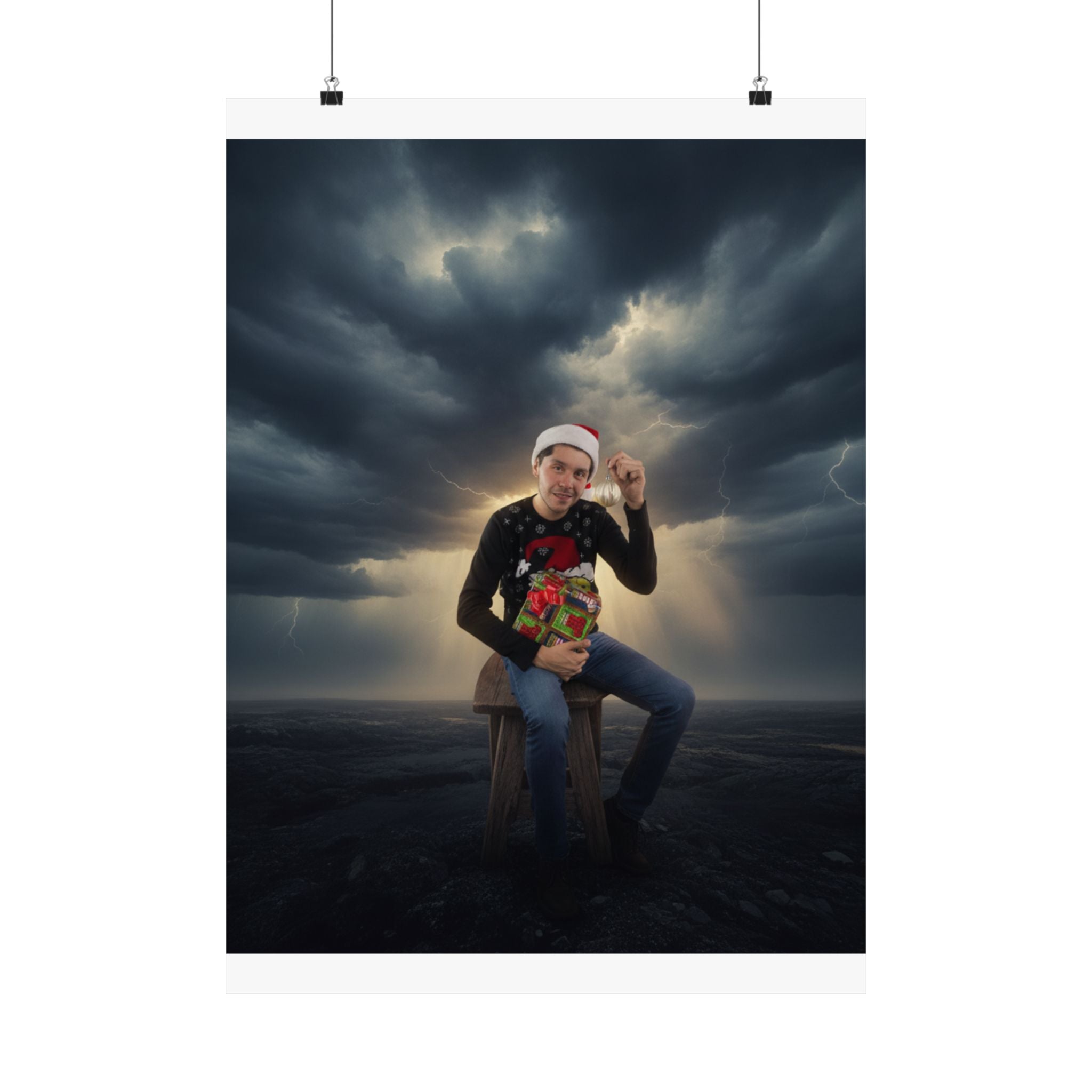 Dramatic Storm — Person — Matte Poster