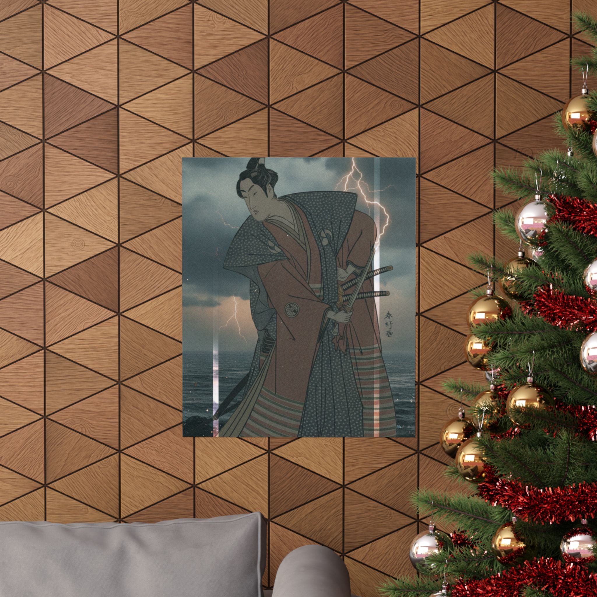 Dramatic Storm — The Third Segawa Kikunojo In The Role Of Oboshi Rikiya — Matte Poster