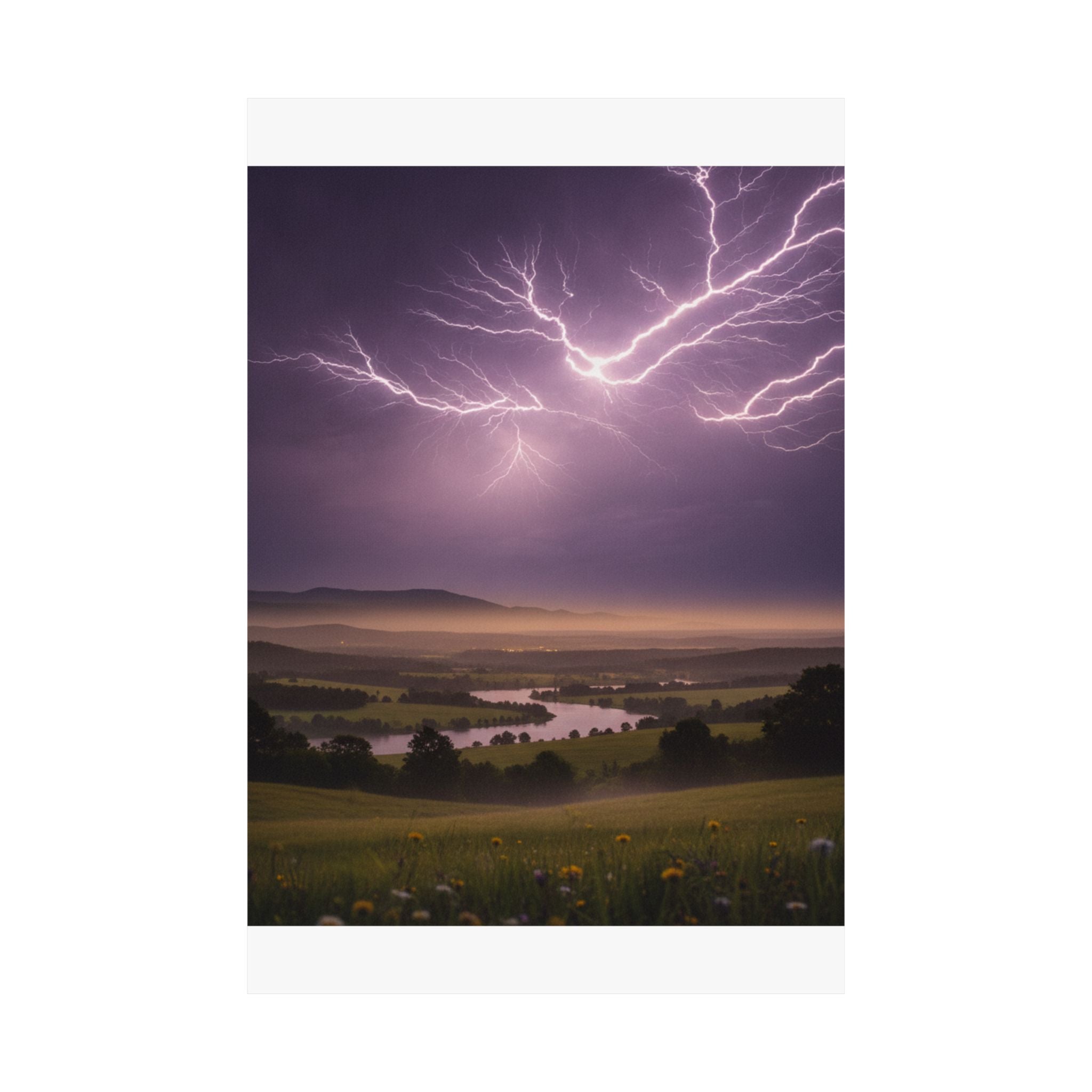 Scenic Nature — Lightning — Matte Poster