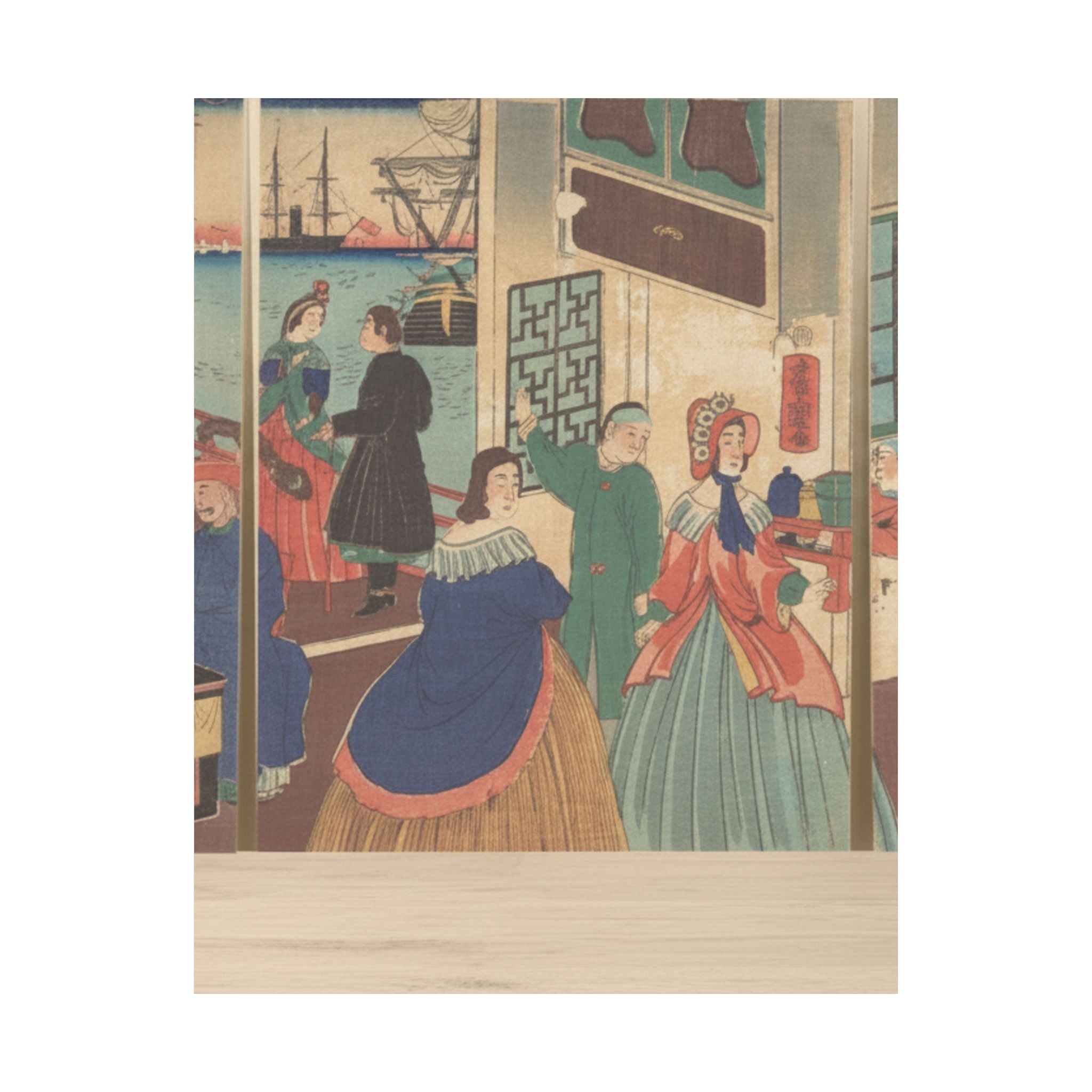 Product Marketing — People Of The Five Nations Drinking And Eating (Gokakoku Jinbutsu Dontaku No Zu) — Matte Poster