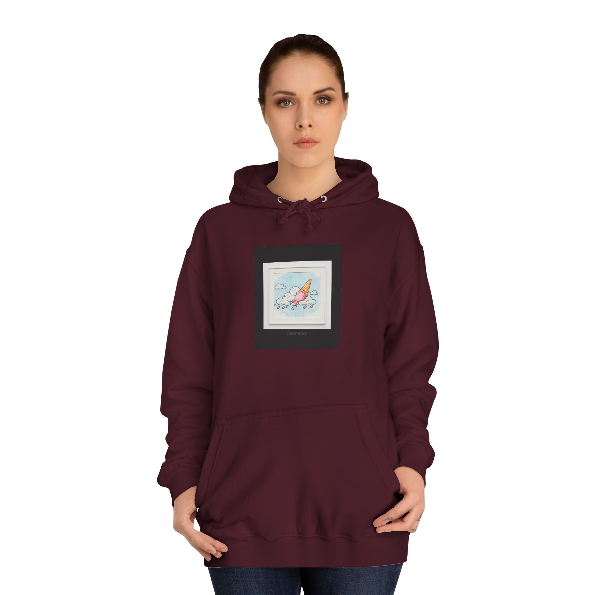 Melting Ice Cream Cloud Watercolour Pullover Hoodie