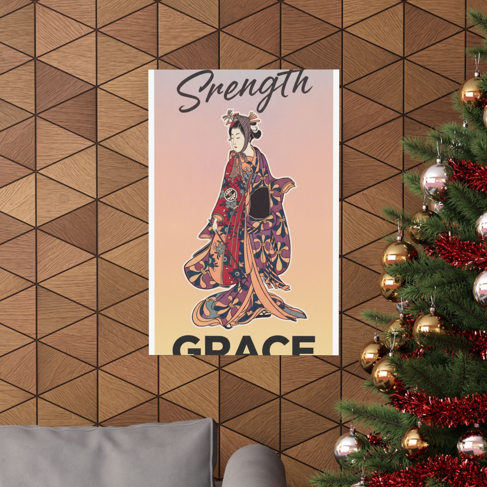 Affirmation — Segawa Kikunojō Ii As A Woman Standing — Matte Poster