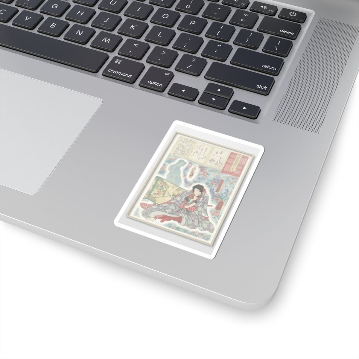 Watercolor — Toriyama Akinari Terutada With Ghost; (The Lavender Chapter) — Kiss-Cut Sticker