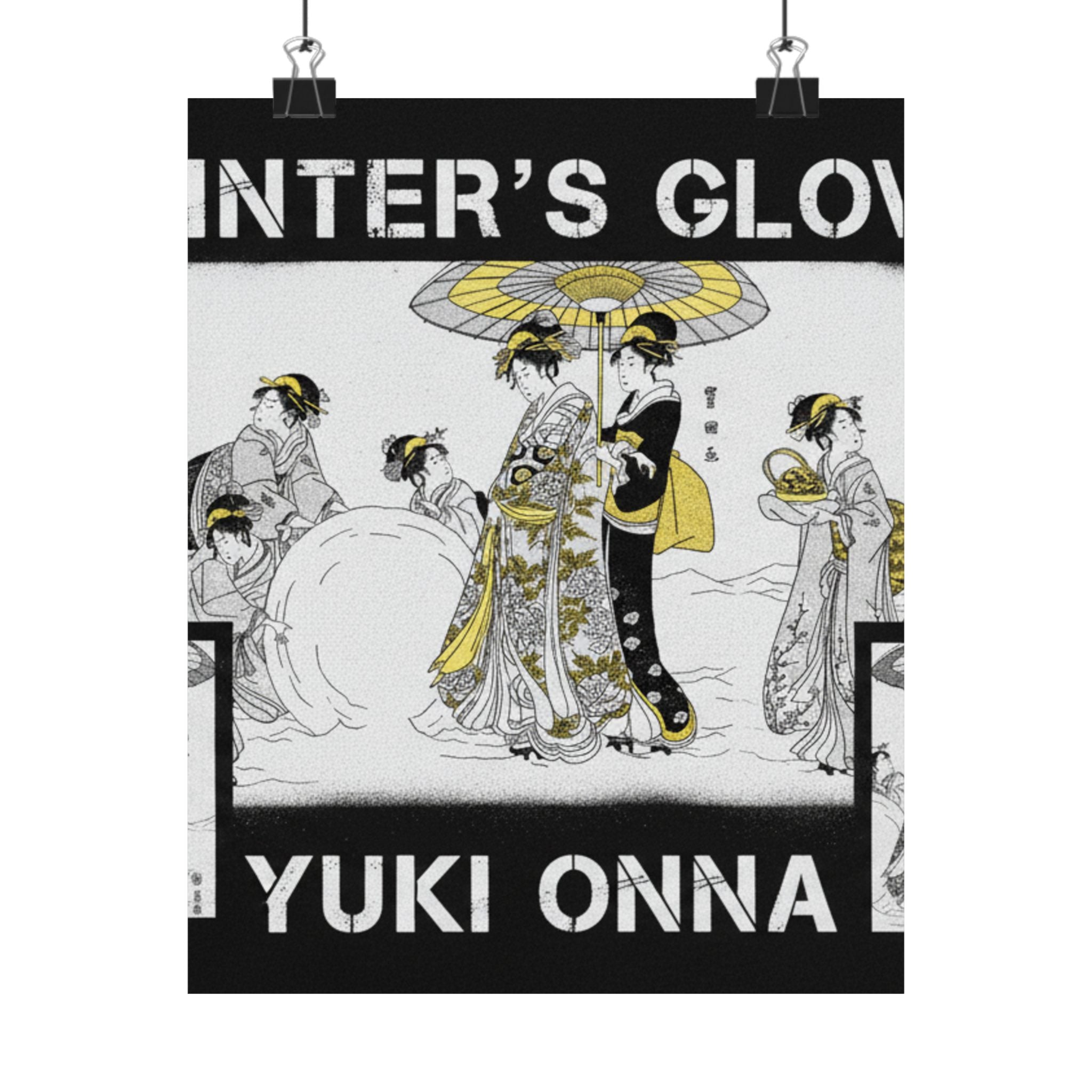 Streetwear Collage — Courtesans And Attendants Making A Giant Snowball — Matte Poster