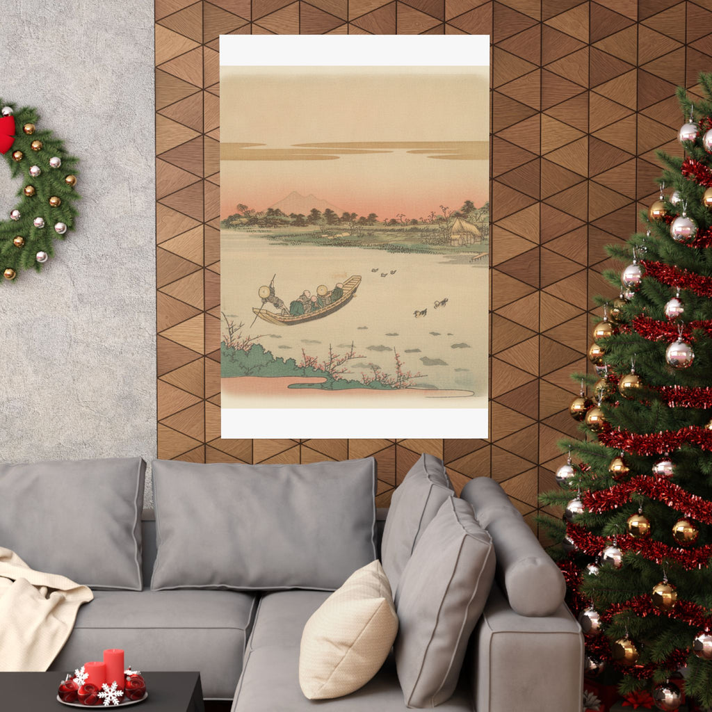 Southern Sunset — Boat Ferrying Across River — Matte Poster