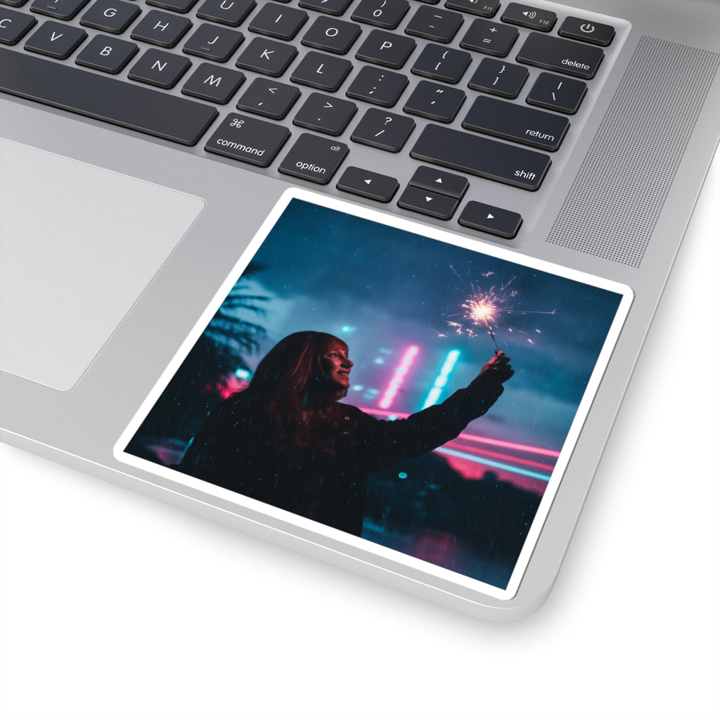 Neon Noir — Person — Kiss-Cut Sticker