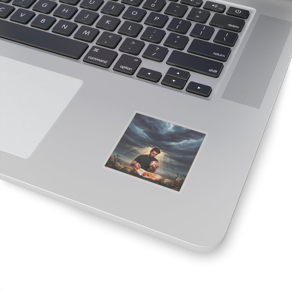 Dramatic Storm — Person — Kiss-Cut Sticker